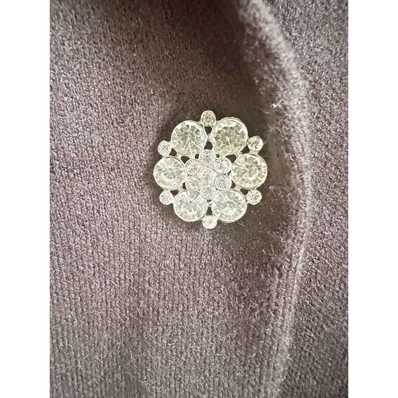 NWOT Ann Taylor Jeweled Button Sweater Blazer Cardigan Black - Picture 6 of 6